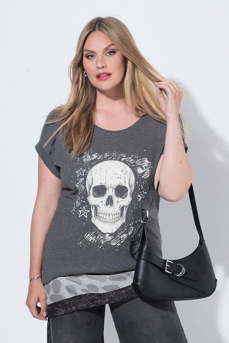 T-shirt, comfort fit, skull motif