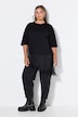T-shirt, oversized form, satin og blonder forneden