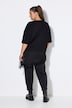 T-shirt, oversized form, satin og blonder forneden