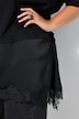 T-shirt, oversized form, satin og blonder forneden