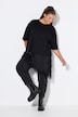 T-shirt, oversized form, satin og blonder forneden