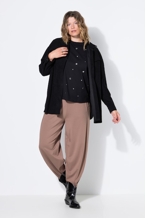 Cord-Hemd, oversized, Hemdkragen, Langarm