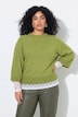 Pullover, kurzer Regular Fit, Rundhals, 3/4-Arm