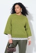 Pullover, kurzer Regular Fit, Rundhals, 3/4-Arm