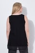 Tank top, A-line, glitter skull, chiffon hem
