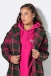 Ternet frakke, oversized, reverskrave, lange ærmer