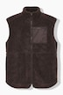 Teddyfell-Weste, Oversize Shape, Zipptasche