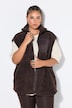 Teddyfell-Weste, Oversize Shape, Zipptasche