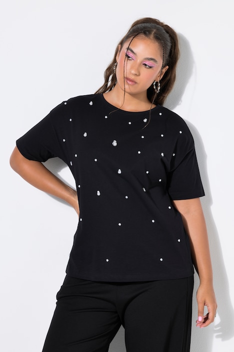 T-Shirt, Oversize Shape, Zierperlen