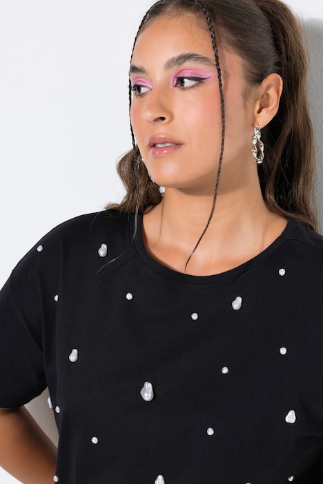 T-Shirt, Oversize Shape, Zierperlen