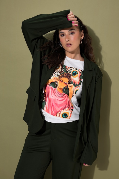 Puntoblazer, oversize, Punto-di-roma jersey