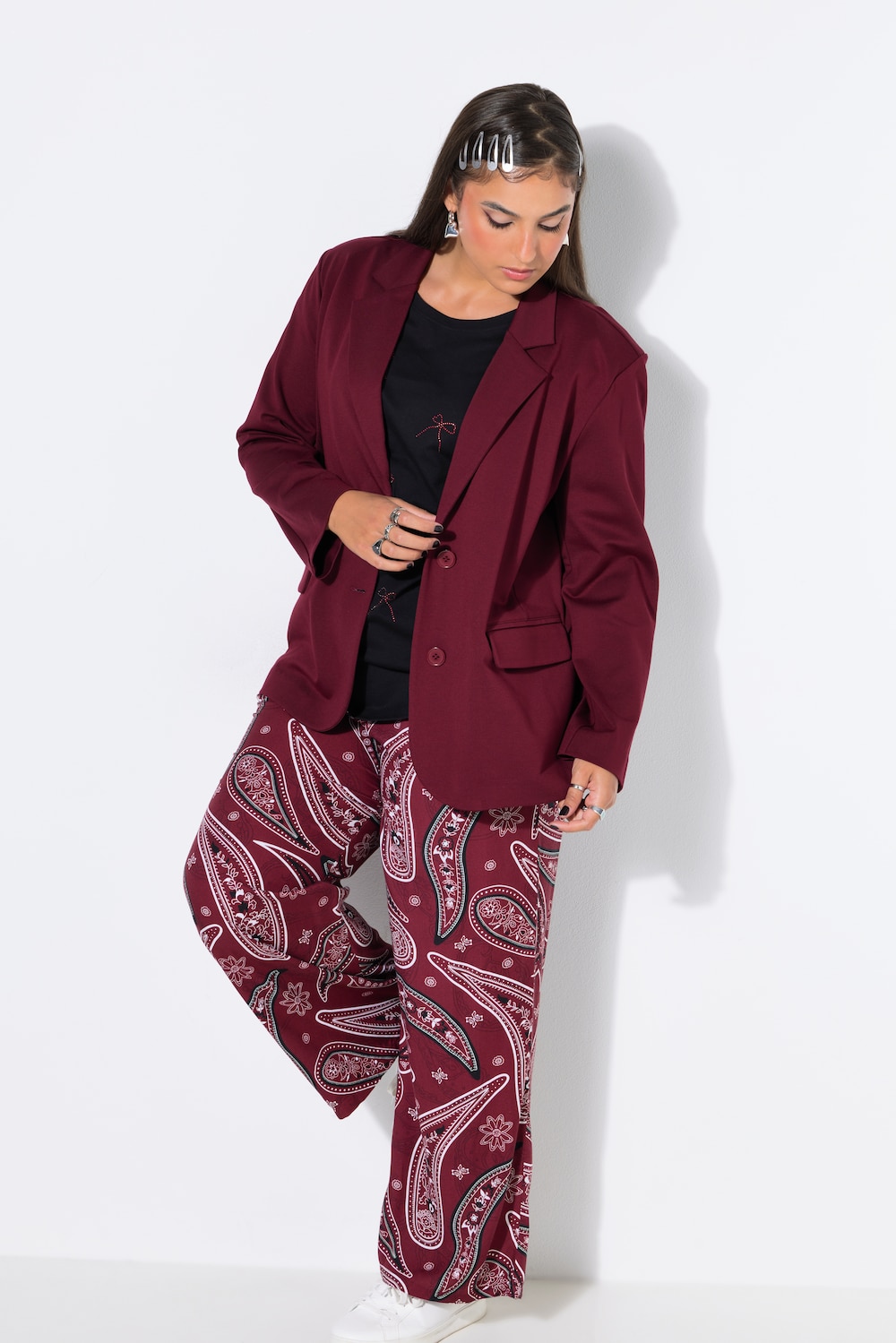 Puntoblazer, oversized, Punto-di-Roma Jersey