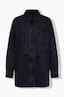 Jeanshemd, oversized, Schluppe, Langarm