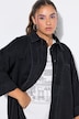 Jeanshemd, oversized, Schluppe, Langarm