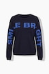 Pullover, Schriftzug, Boxy, Rundhals, Langarm