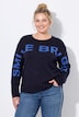 Pullover, Schriftzug, Boxy, Rundhals, Langarm
