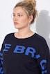Pullover, Schriftzug, Boxy, Rundhals, Langarm
