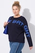 Pullover, Schriftzug, Boxy, Rundhals, Langarm