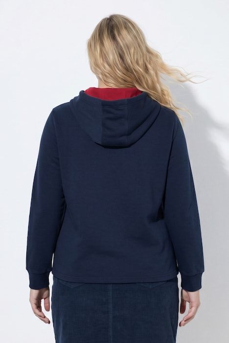 Hoodie, Rauten, Stickerei, Kapuze, Langarm