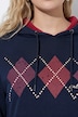Hoodie, Rauten, Stickerei, Kapuze, Langarm