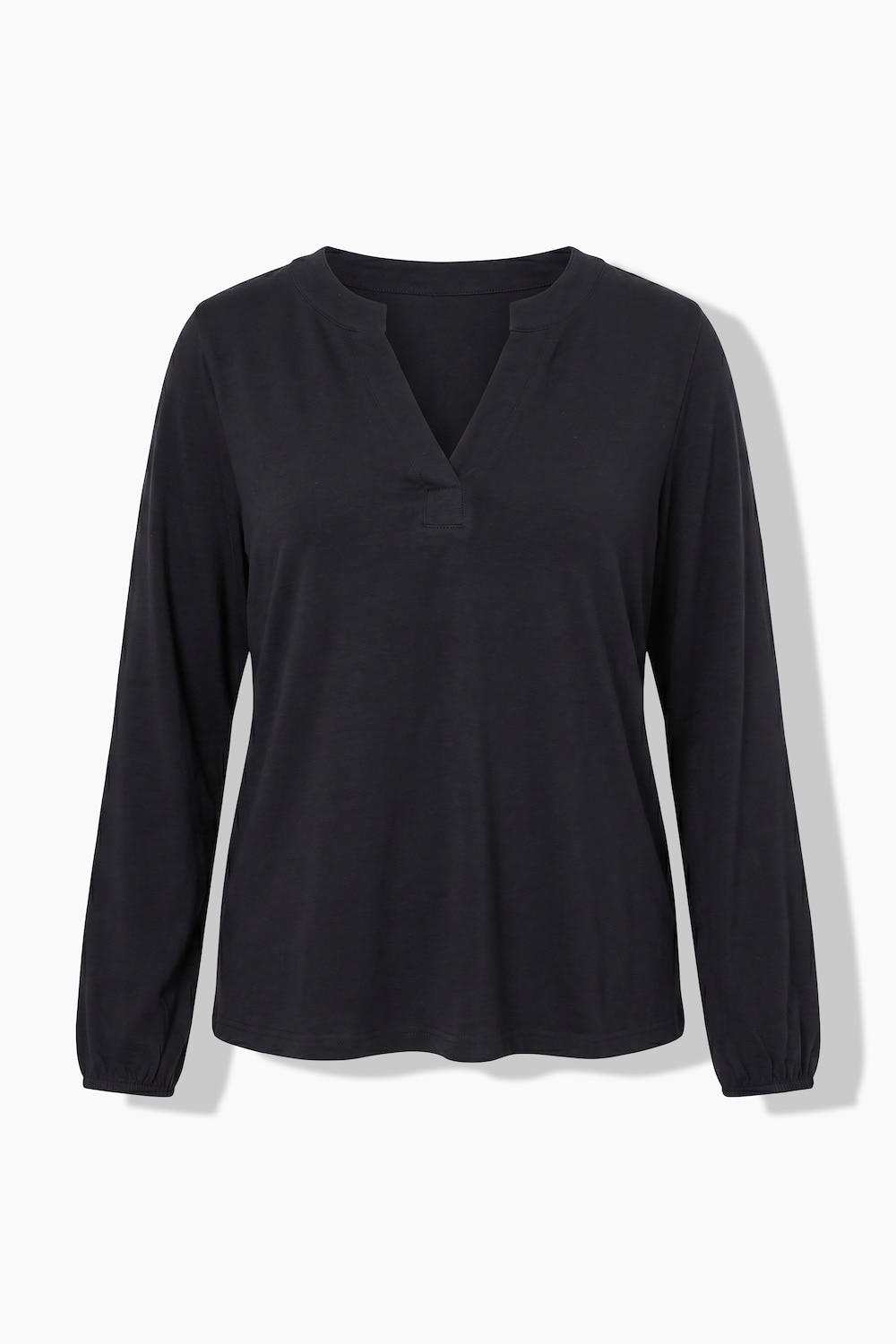 Shirt, Modalmix, Tunika-Ausschnitt, Langarm
