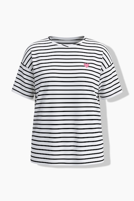 Striped Heart Logo Short Sleeve Tee
