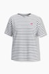 Striped Heart Logo Short Sleeve Tee