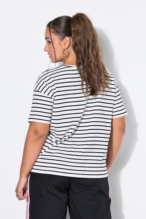 Striped Heart Logo Short Sleeve Tee