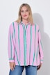 Musselin-Bluse, oversized, Langarm