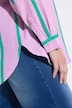 Musselin-Bluse, oversized, Langarm