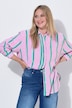 Musselin-Bluse, oversized, Langarm