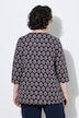 Shirt, Zierfalten, A-Linie, Herzausschnitt, 3/4-Arm