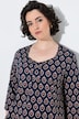 Shirt, Zierfalten, A-Linie, Herzausschnitt, 3/4-Arm