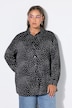 Satinbluse, oversized, Dots