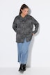 Satinbluse, oversized, Dots