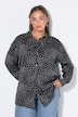Satinbluse, oversized, Dots