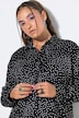 Satinbluse, oversized, Dots