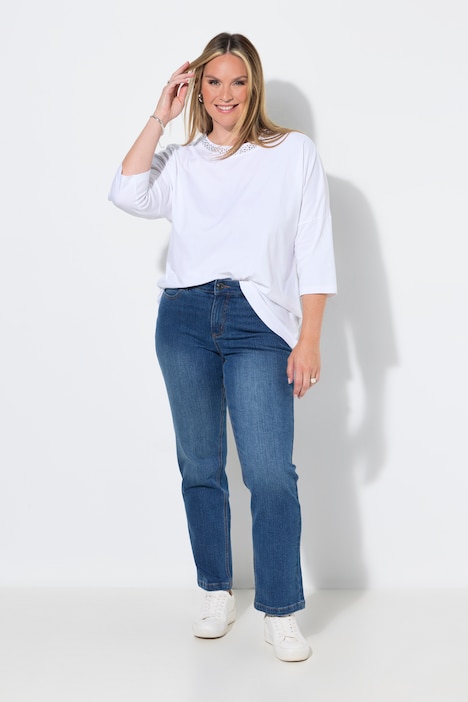 Straight Fit-Jeans, 4-Pocket, StoneWash-Look