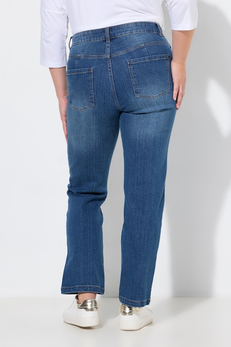 Straight Fit-Jeans, 4-Pocket, StoneWash-Look
