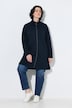 Long-Sweatjacke, Leomuster, Stehkragen, Langarm