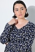 Shirt, Sterne, A-Linie, V-Ausschnitt, Langarm