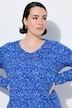 Shirt, Sterne, A-Linie, V-Ausschnitt, Langarm