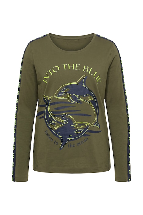 Shirt, Rundhalsausschnitt, Langarm, Platzierter Print