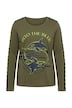 Shirt, Rundhalsausschnitt, Langarm, Platzierter Print