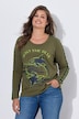 Shirt, Rundhalsausschnitt, Langarm, Platzierter Print