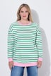 Sweatshirt, Loose Fit, Ringel, farbige Bündchen