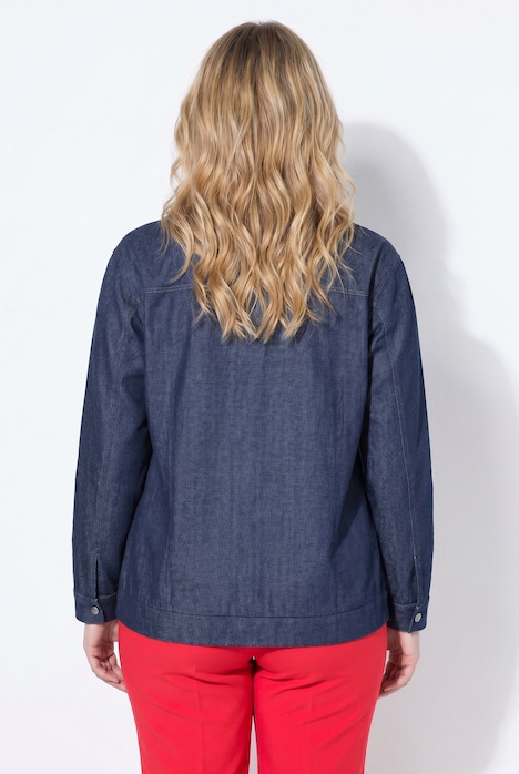 Chemise en jean, couple ample, Loose Fit, col de chemise, manches longues
