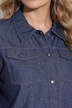 Chemise en jean, couple ample, Loose Fit, col de chemise, manches longues