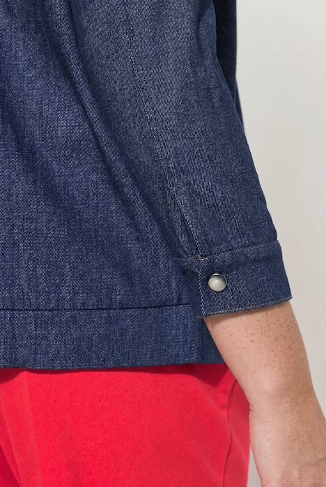 Chemise en jean, couple ample, Loose Fit, col de chemise, manches longues