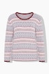 Pullover, Jacquardmuster, Rundhals, Langarm